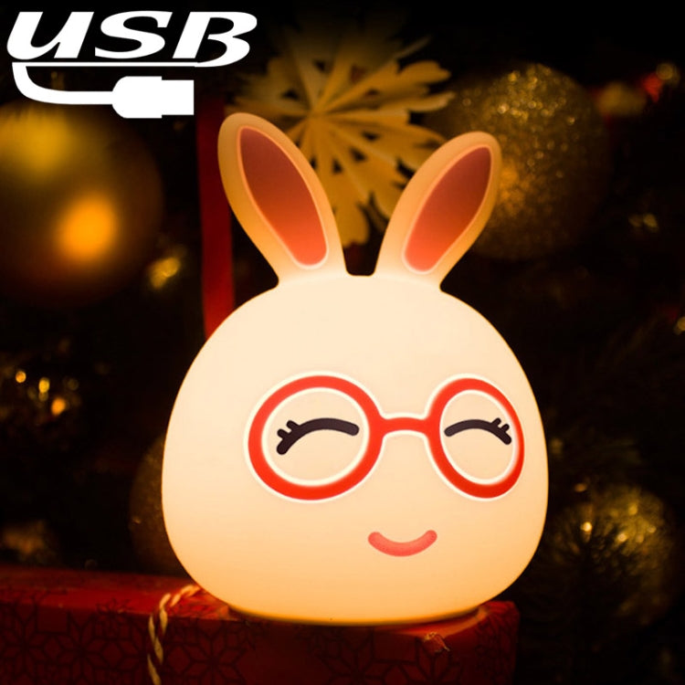 Creative USB ชาร์จ LED โคมไฟตกแต่งของขวัญแปลกใหม่, Smile Pink Rabbit/USB Charging, Smile Blue Rabbit/USB Charging, Happy Pink Rabbit/USB Charging, Happy Blue Rabbit/USB Charging