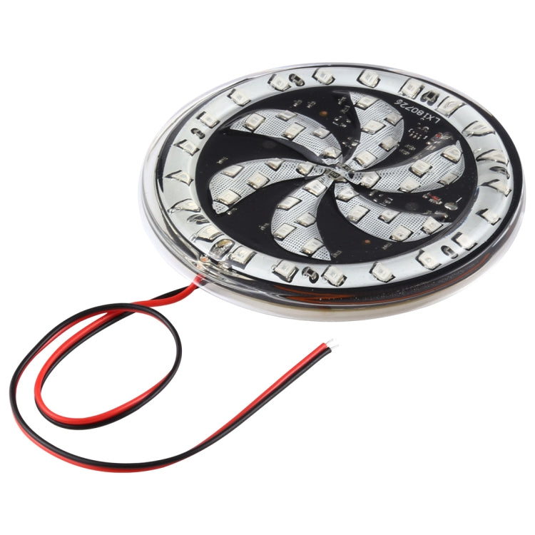 65 LEDs SMD 2835 รถจักรยานยนต์ดัดแปลง Windmill Angel Eyes ไฟ RGB ไฟล้อไฟจัดแต่งทรงผมแฟลชโคมไฟบรรยากาศ, เส้นผ่านศูนย์กลาง: 8.3 ซม., DC 12V, 65 LEDs Diameter: 9cm