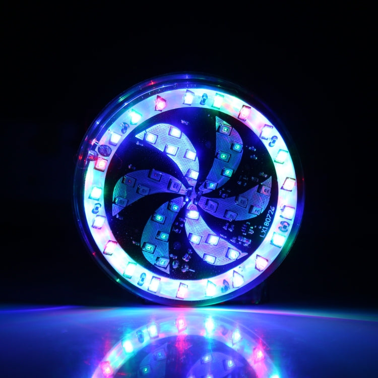 65 LEDs SMD 2835 รถจักรยานยนต์ดัดแปลง Windmill Angel Eyes ไฟ RGB ไฟล้อไฟจัดแต่งทรงผมแฟลชโคมไฟบรรยากาศ, เส้นผ่านศูนย์กลาง: 8.3 ซม., DC 12V, 65 LEDs Diameter: 9cm