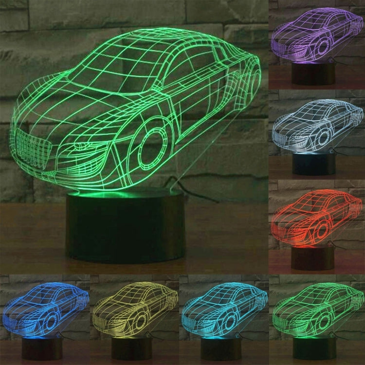 7 สีเปลี่ยนสี Creative Visual สเตอริโอโคมไฟโคมไฟตั้งโต๊ะ Night Light, Car Style