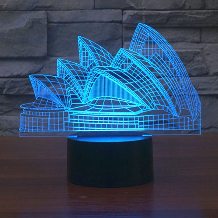 7 สีเปลี่ยนสี Creative Visual สเตอริโอโคมไฟโคมไฟตั้งโต๊ะ Night Light, Sydney Opera House Style