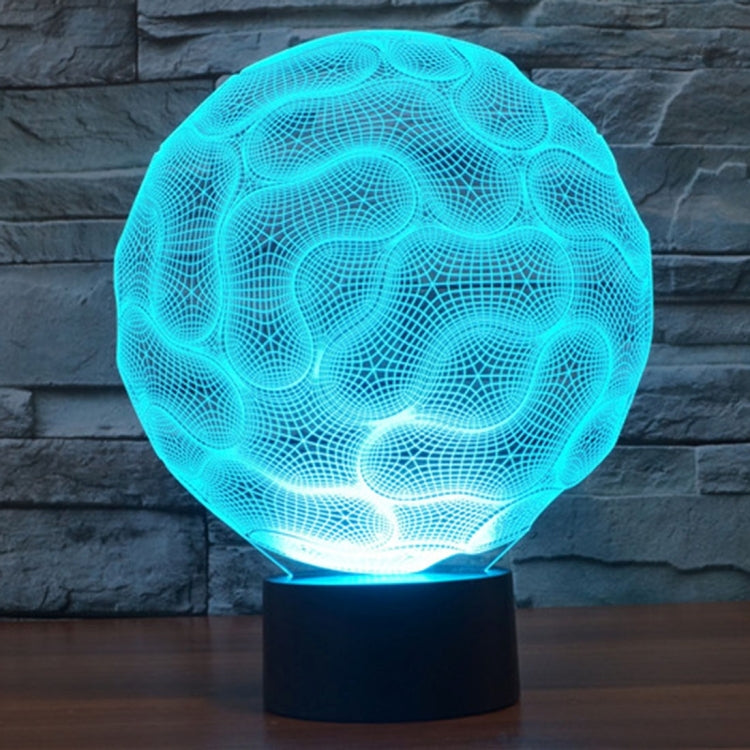 7 สีเปลี่ยนสี Creative Visual สเตอริโอโคมไฟโคมไฟตั้งโต๊ะ Night Light, Brain Style