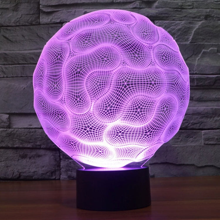 7 สีเปลี่ยนสี Creative Visual สเตอริโอโคมไฟโคมไฟตั้งโต๊ะ Night Light, Brain Style