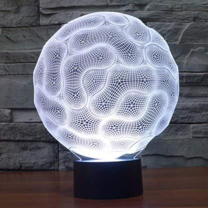 7 สีเปลี่ยนสี Creative Visual สเตอริโอโคมไฟโคมไฟตั้งโต๊ะ Night Light, Brain Style