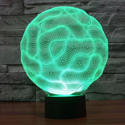 7 สีเปลี่ยนสี Creative Visual สเตอริโอโคมไฟโคมไฟตั้งโต๊ะ Night Light, Brain Style