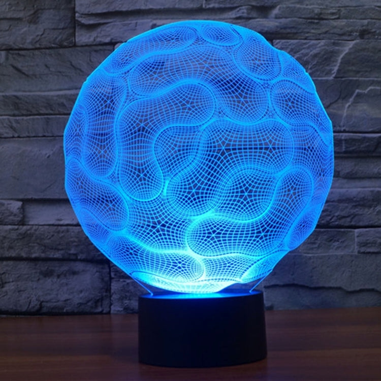 7 สีเปลี่ยนสี Creative Visual สเตอริโอโคมไฟโคมไฟตั้งโต๊ะ Night Light, Brain Style