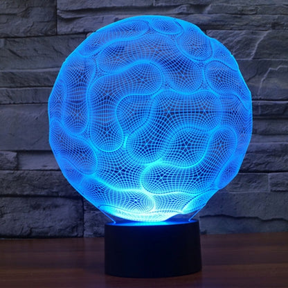 7 สีเปลี่ยนสี Creative Visual สเตอริโอโคมไฟโคมไฟตั้งโต๊ะ Night Light, Brain Style