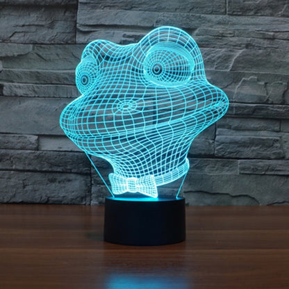 7 สีเปลี่ยนสี Creative Visual สเตอริโอโคมไฟโคมไฟตั้งโต๊ะ Night Light, Frog Style