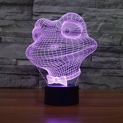 7 สีเปลี่ยนสี Creative Visual สเตอริโอโคมไฟโคมไฟตั้งโต๊ะ Night Light, Frog Style