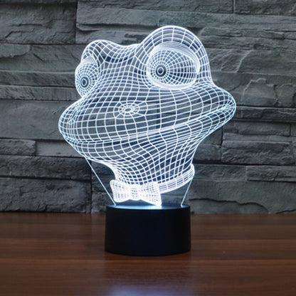 7 สีเปลี่ยนสี Creative Visual สเตอริโอโคมไฟโคมไฟตั้งโต๊ะ Night Light, Frog Style