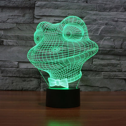7 สีเปลี่ยนสี Creative Visual สเตอริโอโคมไฟโคมไฟตั้งโต๊ะ Night Light, Frog Style