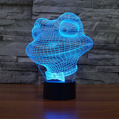 7 สีเปลี่ยนสี Creative Visual สเตอริโอโคมไฟโคมไฟตั้งโต๊ะ Night Light, Frog Style