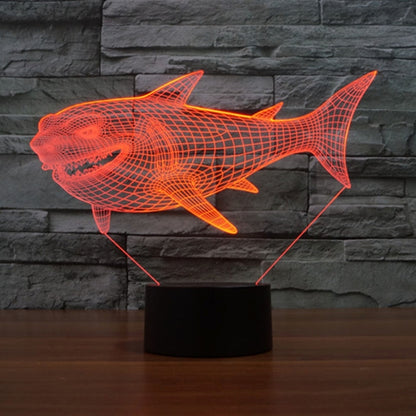7 สีเปลี่ยนสี Creative Visual สเตอริโอโคมไฟโคมไฟตั้งโต๊ะ Night Light, Side Face Shark Style