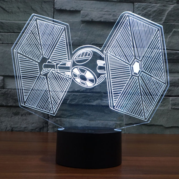 7 สีเปลี่ยนสี Creative Visual สเตอริโอโคมไฟโคมไฟตั้งโต๊ะ Night Light, TIE Fighter Style