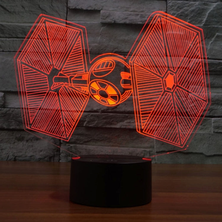 7 สีเปลี่ยนสี Creative Visual สเตอริโอโคมไฟโคมไฟตั้งโต๊ะ Night Light, TIE Fighter Style