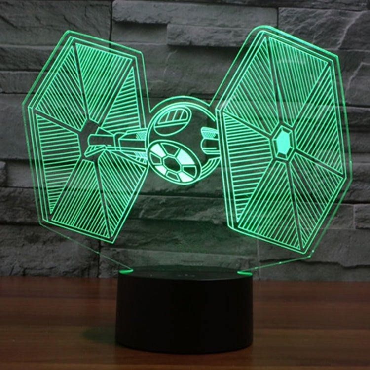 7 สีเปลี่ยนสี Creative Visual สเตอริโอโคมไฟโคมไฟตั้งโต๊ะ Night Light, TIE Fighter Style