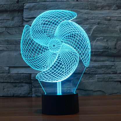 7 สีเปลี่ยนสี Creative Visual สเตอริโอโคมไฟโคมไฟตั้งโต๊ะ Night Light, Big Pinwheel Style