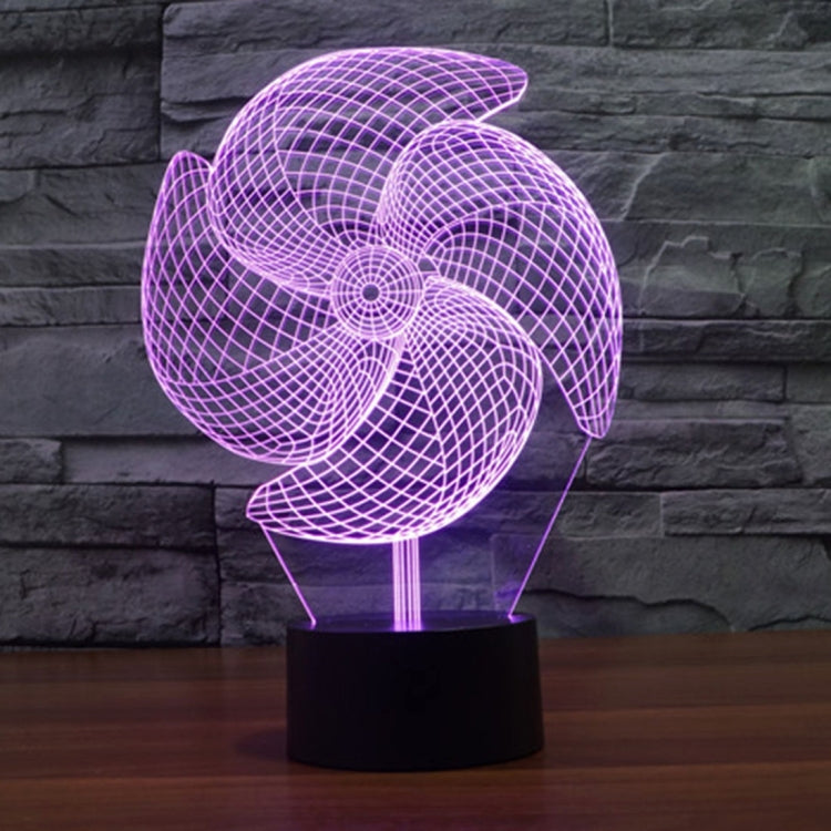 7 สีเปลี่ยนสี Creative Visual สเตอริโอโคมไฟโคมไฟตั้งโต๊ะ Night Light, Big Pinwheel Style