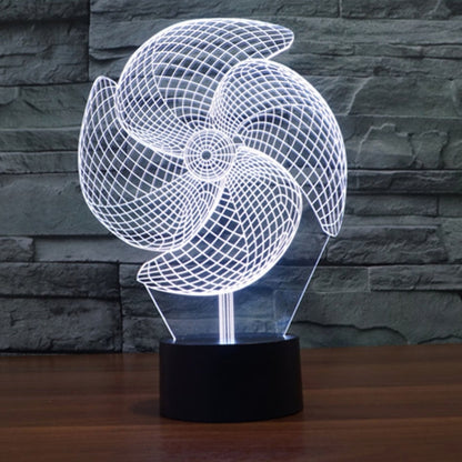 7 สีเปลี่ยนสี Creative Visual สเตอริโอโคมไฟโคมไฟตั้งโต๊ะ Night Light, Big Pinwheel Style