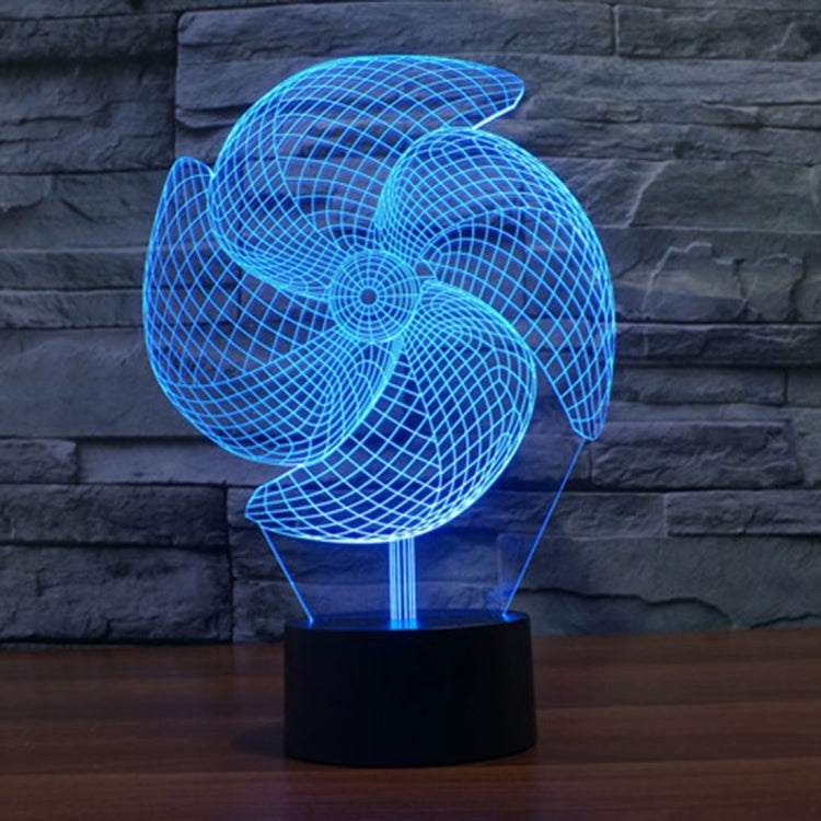 7 สีเปลี่ยนสี Creative Visual สเตอริโอโคมไฟโคมไฟตั้งโต๊ะ Night Light, Big Pinwheel Style