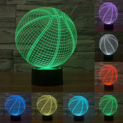 7 สีเปลี่ยนสี Creative Visual สเตอริโอโคมไฟโคมไฟตั้งโต๊ะ Night Light, Basketball Style