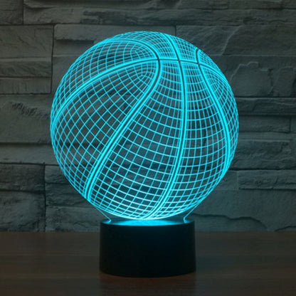 7 สีเปลี่ยนสี Creative Visual สเตอริโอโคมไฟโคมไฟตั้งโต๊ะ Night Light, Basketball Style