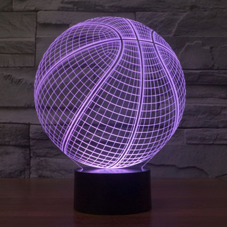7 สีเปลี่ยนสี Creative Visual สเตอริโอโคมไฟโคมไฟตั้งโต๊ะ Night Light, Basketball Style