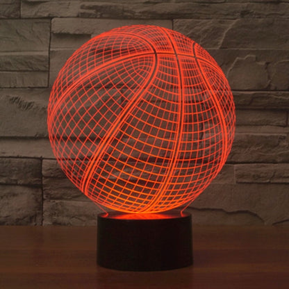 7 สีเปลี่ยนสี Creative Visual สเตอริโอโคมไฟโคมไฟตั้งโต๊ะ Night Light, Basketball Style