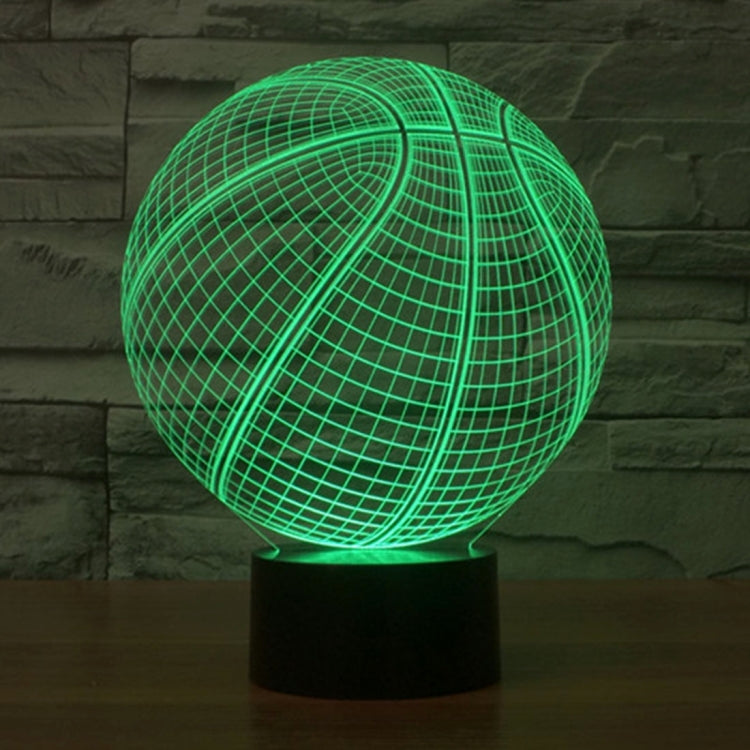 7 สีเปลี่ยนสี Creative Visual สเตอริโอโคมไฟโคมไฟตั้งโต๊ะ Night Light, Basketball Style