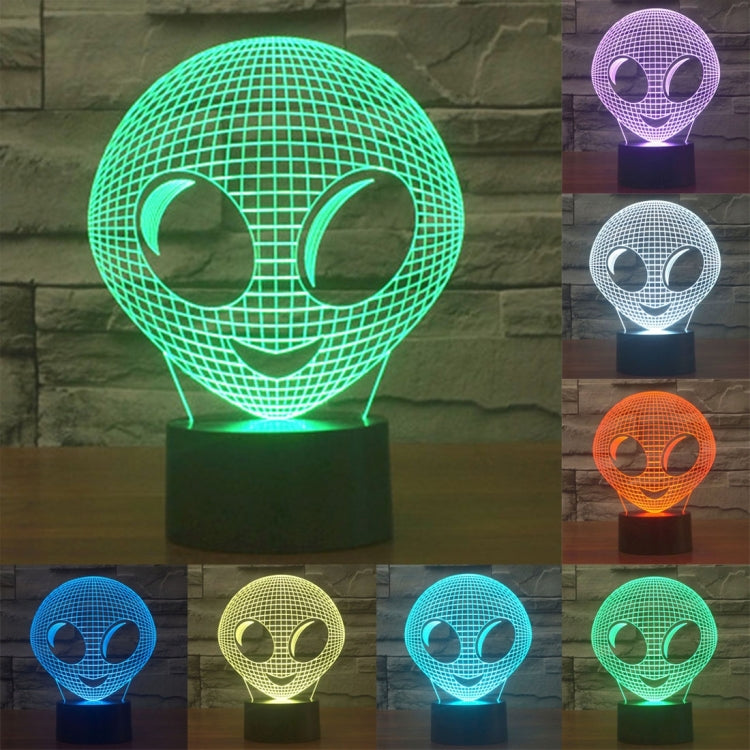7 สีเปลี่ยนสี Creative Visual สเตอริโอโคมไฟโคมไฟตั้งโต๊ะ Night Light, Alien Style