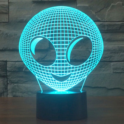 7 สีเปลี่ยนสี Creative Visual สเตอริโอโคมไฟโคมไฟตั้งโต๊ะ Night Light, Alien Style