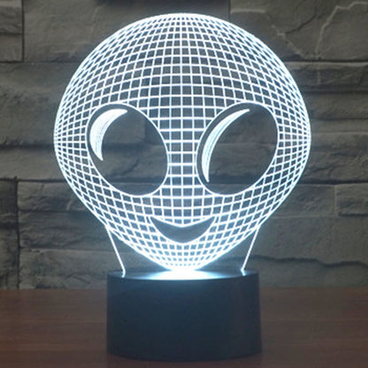 7 สีเปลี่ยนสี Creative Visual สเตอริโอโคมไฟโคมไฟตั้งโต๊ะ Night Light, Alien Style