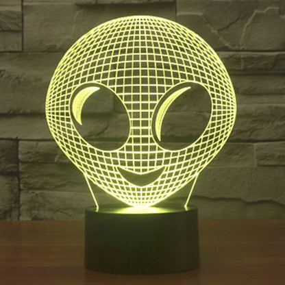 7 สีเปลี่ยนสี Creative Visual สเตอริโอโคมไฟโคมไฟตั้งโต๊ะ Night Light, Alien Style