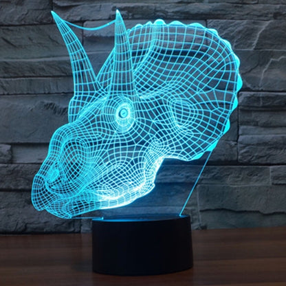 7 สีเปลี่ยนสี Creative Visual สเตอริโอโคมไฟโคมไฟตั้งโต๊ะ Night Light, Dinosaur Style