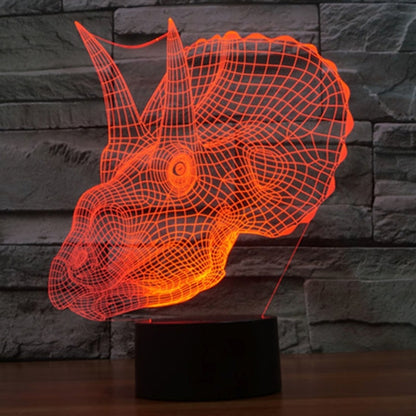 7 สีเปลี่ยนสี Creative Visual สเตอริโอโคมไฟโคมไฟตั้งโต๊ะ Night Light, Dinosaur Style