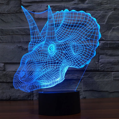 7 สีเปลี่ยนสี Creative Visual สเตอริโอโคมไฟโคมไฟตั้งโต๊ะ Night Light, Dinosaur Style
