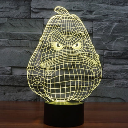 7 สีเปลี่ยนสี Creative Visual สเตอริโอโคมไฟโคมไฟตั้งโต๊ะ Night Light, White Gourd Style