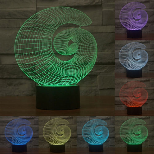 7 สีเปลี่ยนสี Creative Visual สเตอริโอโคมไฟโคมไฟตั้งโต๊ะ Night Light, Abstract Style