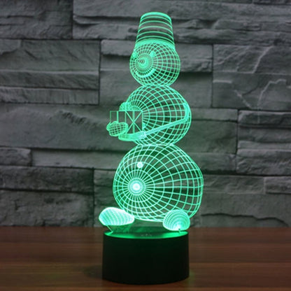 7 สีเปลี่ยนสี Creative Visual สเตอริโอโคมไฟโคมไฟตั้งโต๊ะ Night Light, Snowman Style Model 2