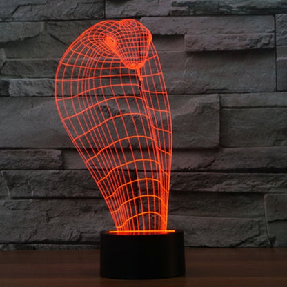 7 สีเปลี่ยนสี Creative Visual สเตอริโอโคมไฟโคมไฟตั้งโต๊ะ Night Light, Cobra Style