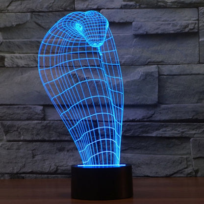 7 สีเปลี่ยนสี Creative Visual สเตอริโอโคมไฟโคมไฟตั้งโต๊ะ Night Light, Cobra Style