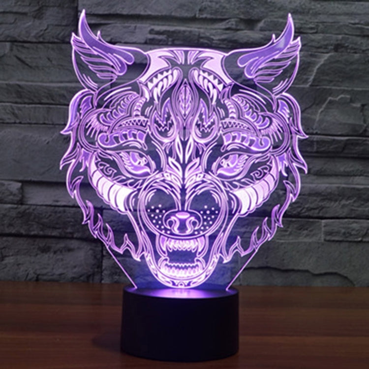 7 สีเปลี่ยนสี Creative Visual สเตอริโอโคมไฟโคมไฟตั้งโต๊ะ Night Light, Leopard Shape