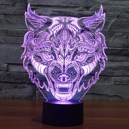 7 สีเปลี่ยนสี Creative Visual สเตอริโอโคมไฟโคมไฟตั้งโต๊ะ Night Light, Leopard Shape