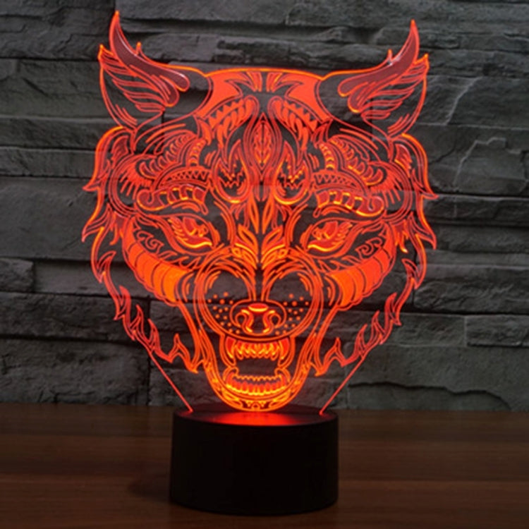 7 สีเปลี่ยนสี Creative Visual สเตอริโอโคมไฟโคมไฟตั้งโต๊ะ Night Light, Leopard Shape