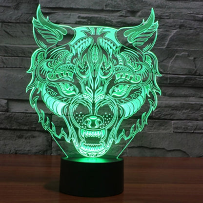 7 สีเปลี่ยนสี Creative Visual สเตอริโอโคมไฟโคมไฟตั้งโต๊ะ Night Light, Leopard Shape