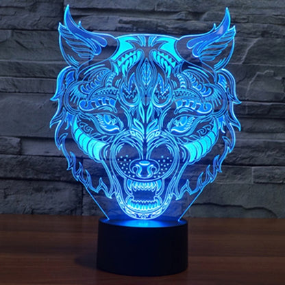 7 สีเปลี่ยนสี Creative Visual สเตอริโอโคมไฟโคมไฟตั้งโต๊ะ Night Light, Leopard Shape