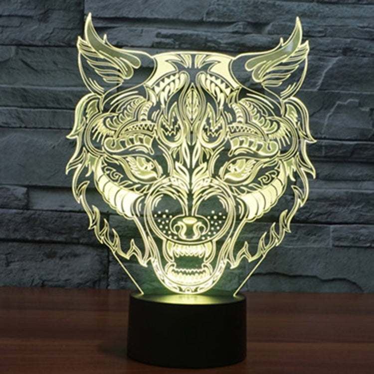 7 สีเปลี่ยนสี Creative Visual สเตอริโอโคมไฟโคมไฟตั้งโต๊ะ Night Light, Leopard Shape