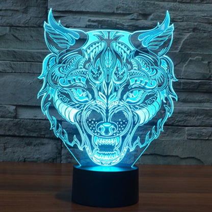 7 สีเปลี่ยนสี Creative Visual สเตอริโอโคมไฟโคมไฟตั้งโต๊ะ Night Light, Leopard Shape