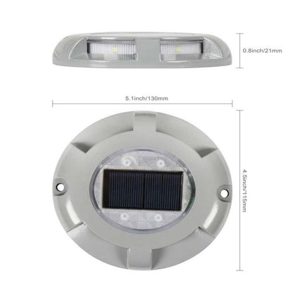 LED พลังงานแสงอาทิตย์ฝังพื้นโคมไฟ IP68 กันน้ำกลางแจ้งโคมไฟสนามหญ้าสวน