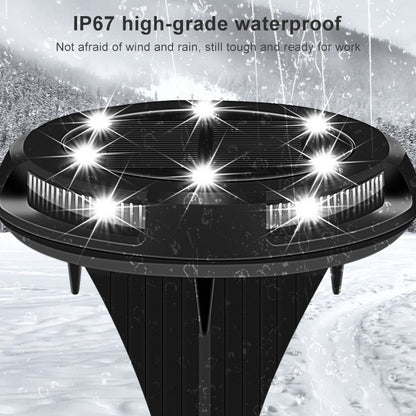 ไฟ LED 10 ดวงสวนพลังงานแสงอาทิตย์กลางแจ้งกันน้ำฝังแสง, 10 LED